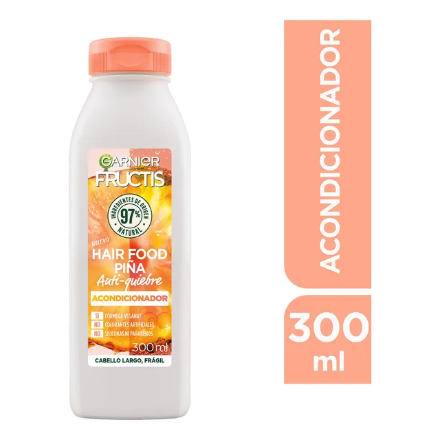Garnier Fructis Hair Food Piña Acondicionador para Cabello Largo y Frágil 300 ml