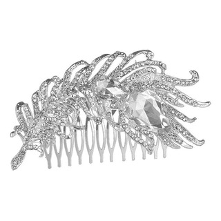 Peineta Para El Pelo De Plumas De Pavo Real Para Novia, Cris Peineta Para El Pelo De Plumas De Pavo Real Para Novia, Cris