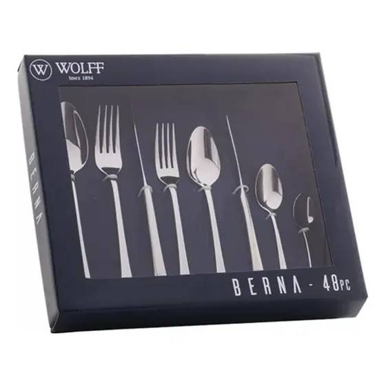 Faqueiro 48 Peças Aço Inox Berna Wolff