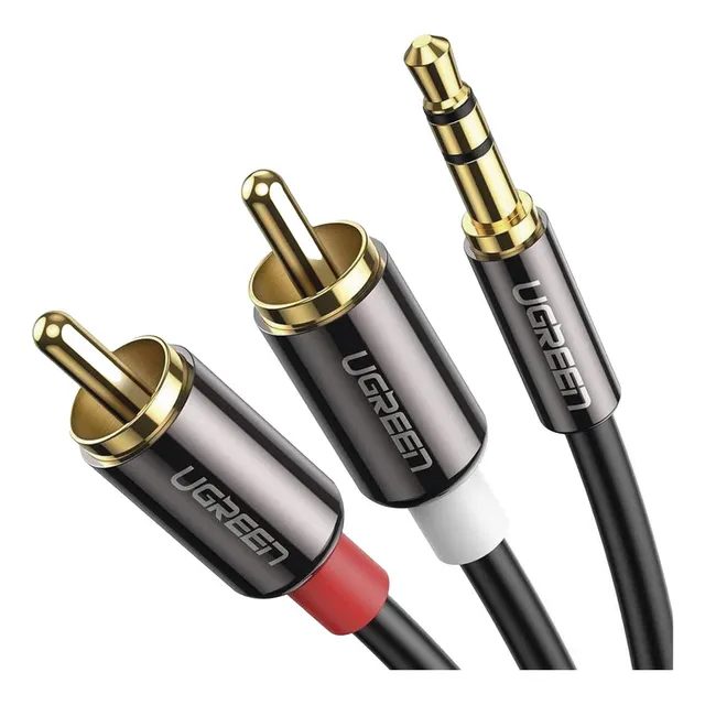 Cable Ugreen 60836 P2 X 2xrca de 10 m y 10 metros con doble blindaje