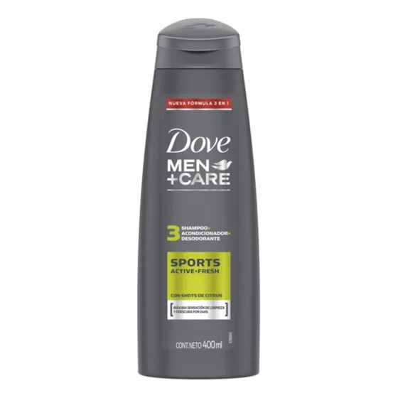 Shampoo Dove Sport Active + Fresh 3 En 1