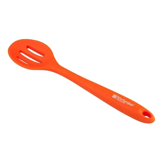 Cuchara Ranurada De Silicón Naranja Kitchenbar