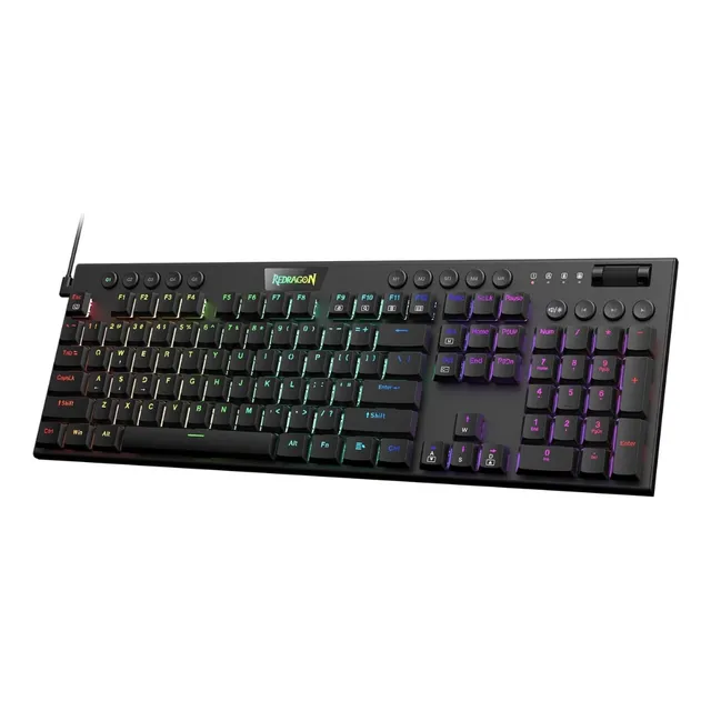 Teclado Mecánico Redragon Horus K619 Rgb Fs Negro Switch Red