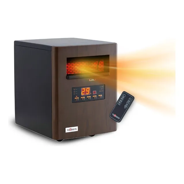 Estufa Eléctrica Infrarroja Calefactor 2en1 Thor Green 1500