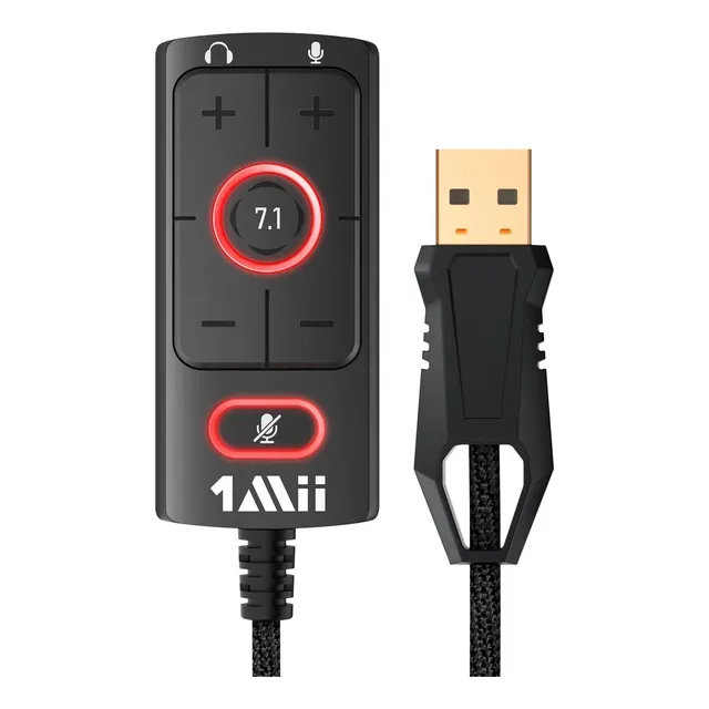Placa De Som Gamer Usb 7.1 Para Pc Ps4 E Mac