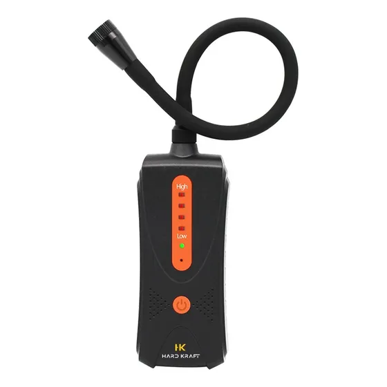Detector Fuga Gas Natural Combustible Gnc Garrafa Ch4 Casa HARD KRAFT Negro