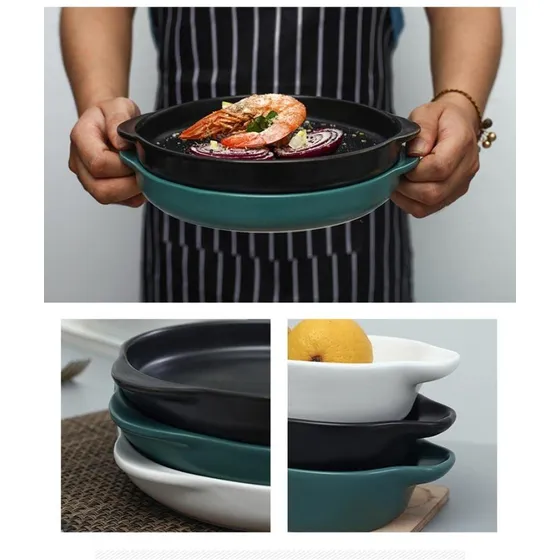 Bicuzat Plato Ceramica Mate Para Hornear Lasaña Queso