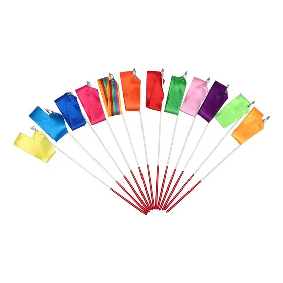 .. 12 Cintas Coloridas De Gimnasia Rítmica, 4m, For Bailar