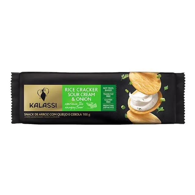 Biscoito Tai Kalassi Rice Cracker Sour Cream Onion 100g
