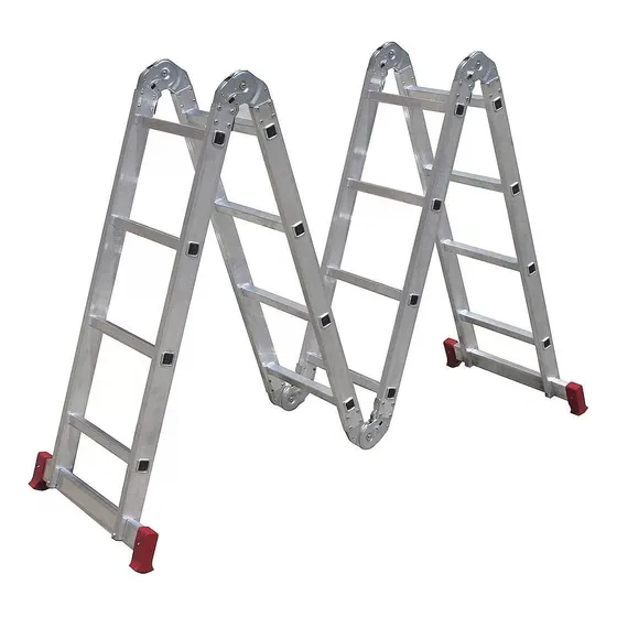 Escada De Alumínio Multifuncional 4 x 4 16 degraus Botafogo Lar & Lazer Esc0293