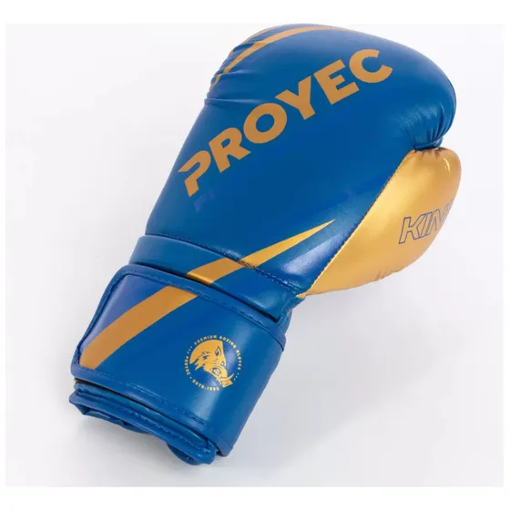 Guantes De Boxeo Proyec King  Blue/gold Kick Boxing