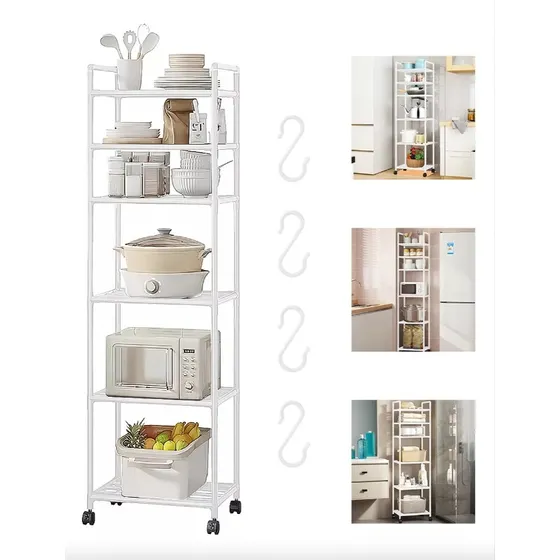 Carrito Estante Organizador De Cocina Baño Armable Con Rueda