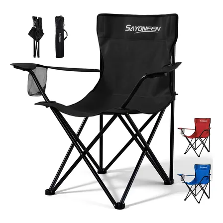 Silla De Camping Portátil Y Plegable De Lona Para Exteriores