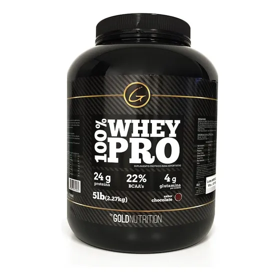 Proteína - 100% Whey Pro 5lb - Gold Nutrition Sabor Natural