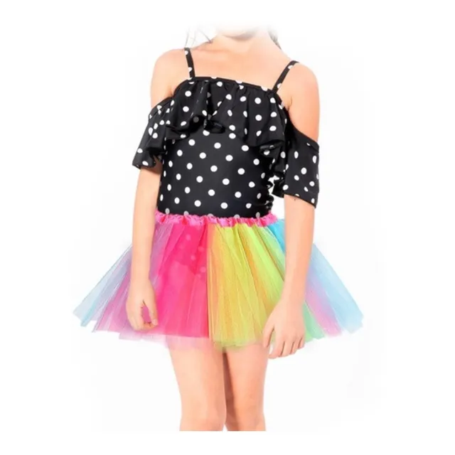 Tutu Arcoíris Colores Bailarina Falda Niña Disfraz Fantasía 