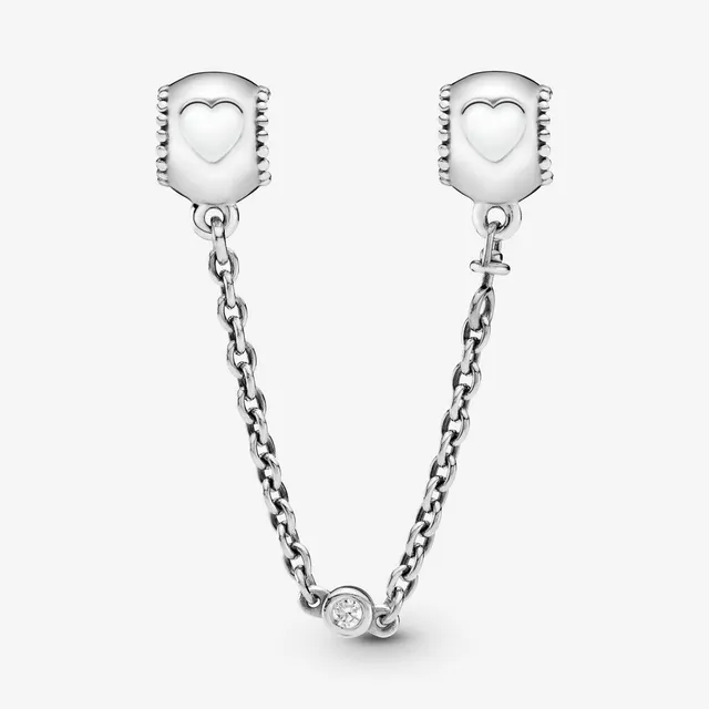Cierre Pandora Original - Embossed Hearts Safety Chain Charm