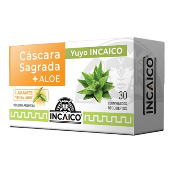 Cascara Sagrada Y Aloe Vera Laxante Natural Incaico salutaris x 20 comp