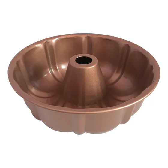 Molde Flan/budín Hudson Con Antiadherente Cerámico 25 Cm Color Cobre