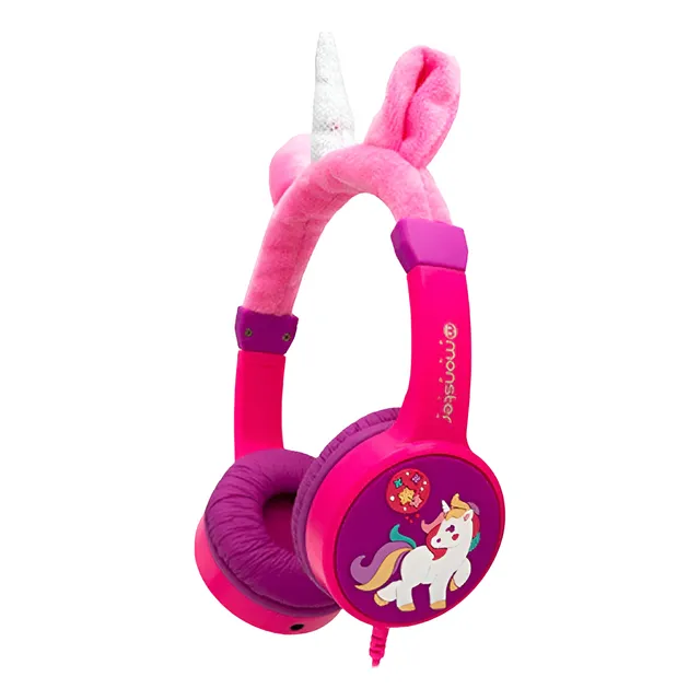 Audífonos Unicornio Rosado Alámbrico Monster - Ps Rosa