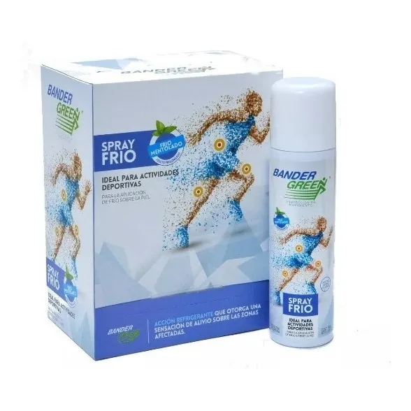 Spray Frío Bander Green Mentolado Promo 12 Unidades X2 Packs