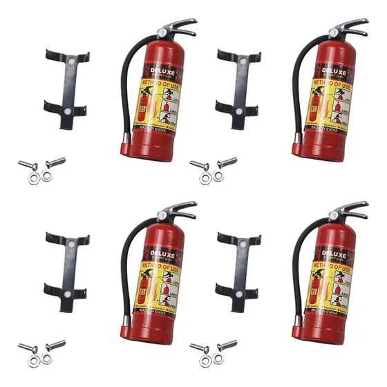 Mini Extintor De Metal Rc Decoration For 1/10 Rc Cr, 4 Unid