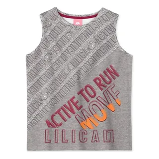 Lilica Blusa Regata Estampada Cinza Lilica Blusa Regata Estampada Cinza