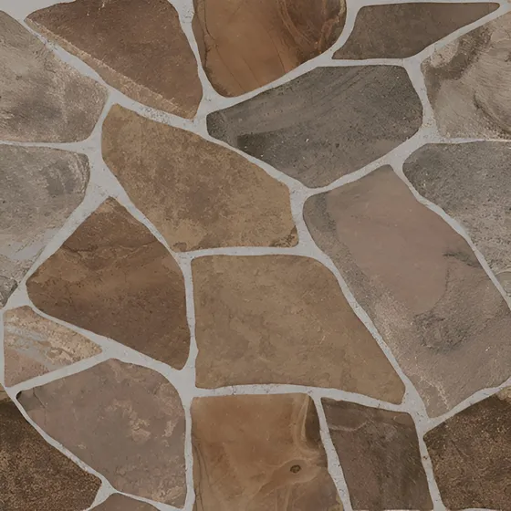 Cerámica Piso Exterior Imitación Piedra Camino Brown 50x50