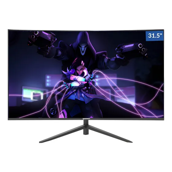 Monitor Enterprise 31.5 Pol Led 75hz Curvo Fhd Framless Cor Preto 127/220v