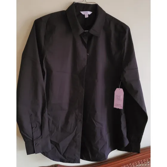 Camisa Negra Manga Larga Talla L