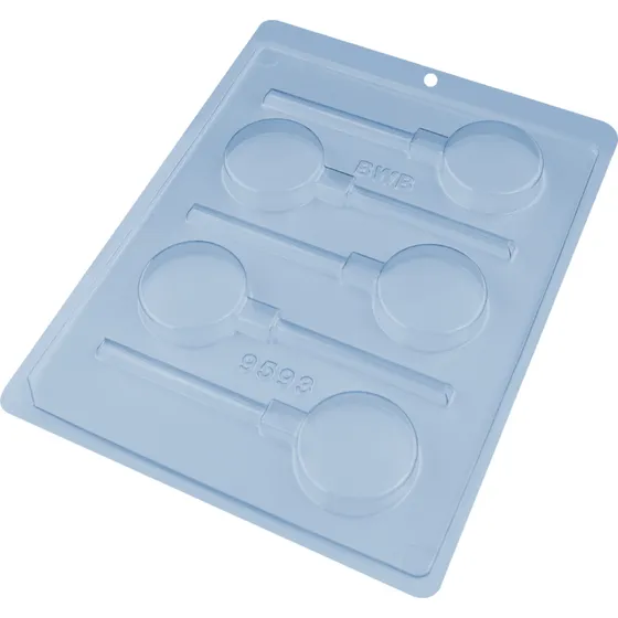6 Moldes Simples P/ Chocolate Bwb Cod 9593 Chupeta Tipo Oreo