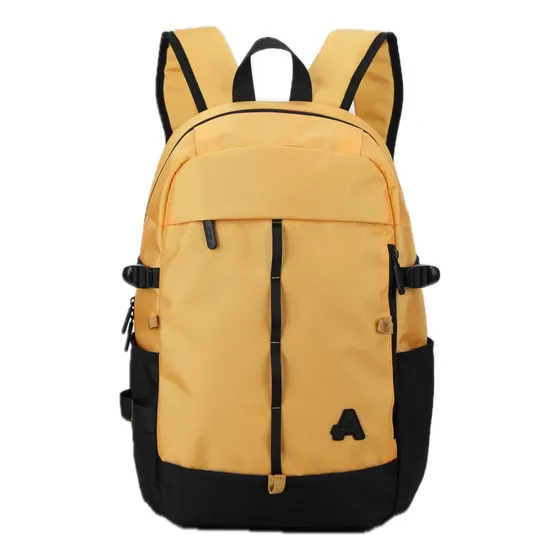 Mochila Estudiantes Notebook Aoking Xn3029 Color Amarillo Diseño de la tela Liso