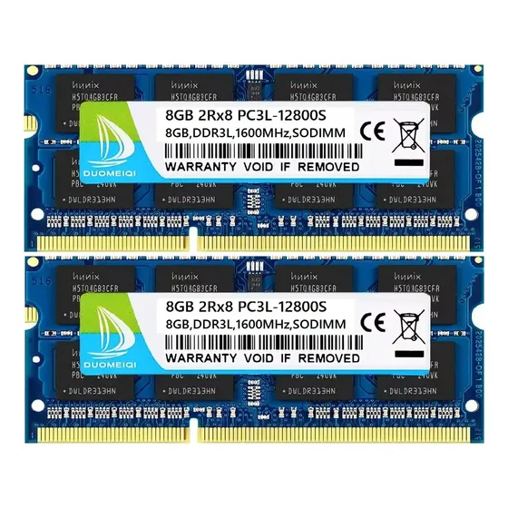 Memoria Ram Gamer Ddr3l-1600 sodimm Pc3-12800 16gb (2x8gb) Laptops Duomeiqi 204PIN