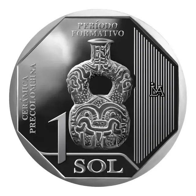 Peru 2024 , Moneda Ceramica Pre-colombina Unc