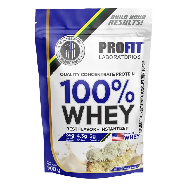 Whey protein Profit 100% Quality Concentrate em pó sabor Leite Niño x 900g
