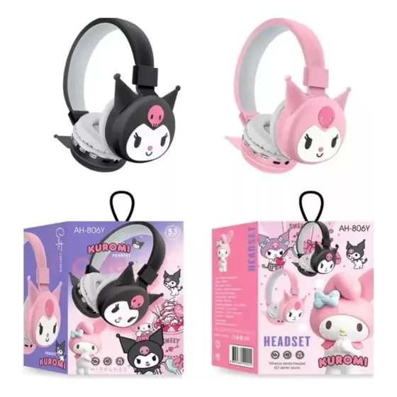 Audifonos Niños Bluetooth Mario Bros Kuromi Hellokitty Sonic