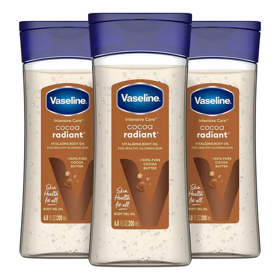 Gel De Aceite Corporal Vaseline Cocoa Radiant 3 Conten 6.8oz