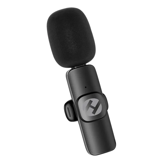 Micrófono Inalámbrico Lavalier Hippo, 1 Micrófono, Lightning Color Negro