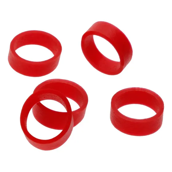 100 Sujetacables De Silicona Onlykxy Reutilizables Rojo