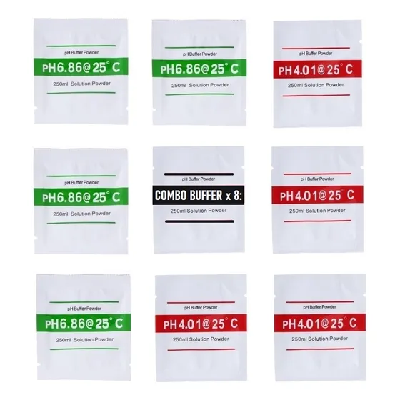 Combo Buffer Calibrar Phmetro 8 Sobres Ph 4.01 & 6.86 (4c/u)