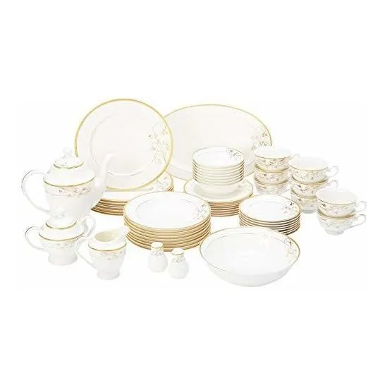 Lorren Home Trends Luna Bone China Juego Vajilla