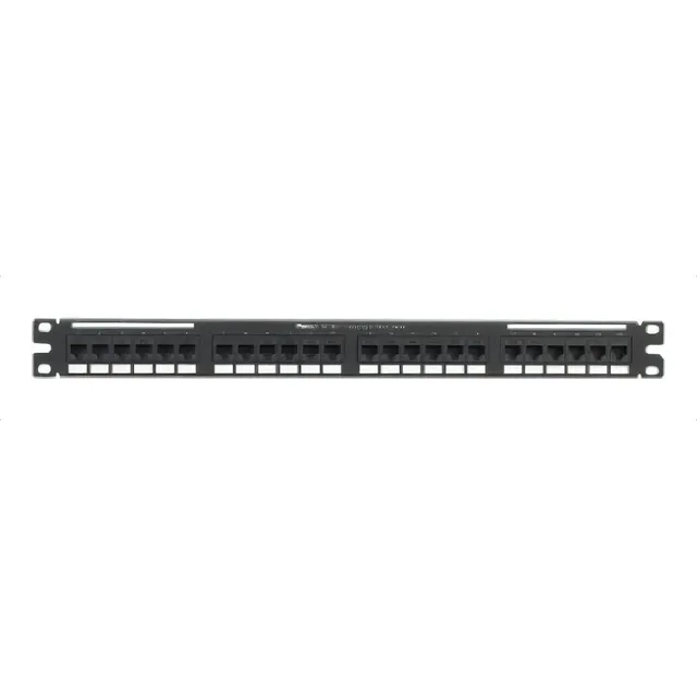 Panel Panduit De 24 Puertos Nk6ppg24y Categoría 6 Negro /vc