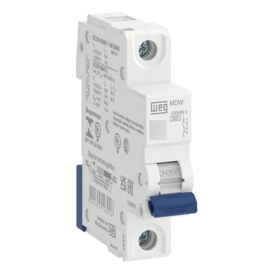 Disjuntor Weg Monopolar Mdw Curva C 10a Até 32a Modelo Novo