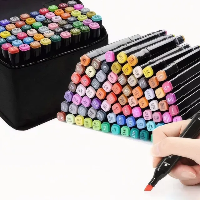 60 Colores Marcadores Plumones Punta De Pincel Dual Brush