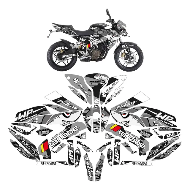 Kit Graficos Pulsar 200 Ns Tiburon Listo Instalar Shark Gr