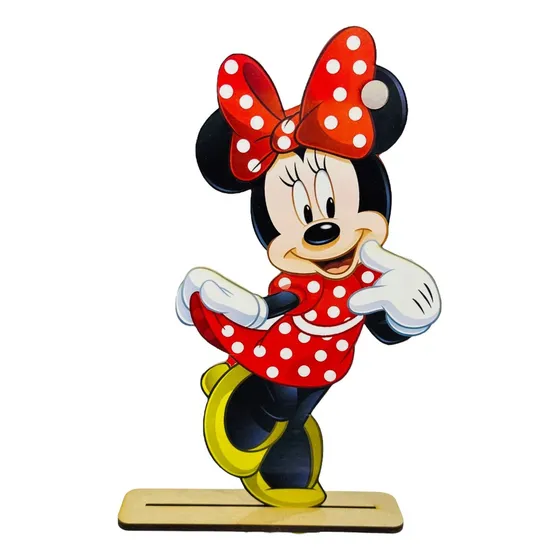 20 Figura Corte Laser Con Impresión Minnie Mouse Mimi