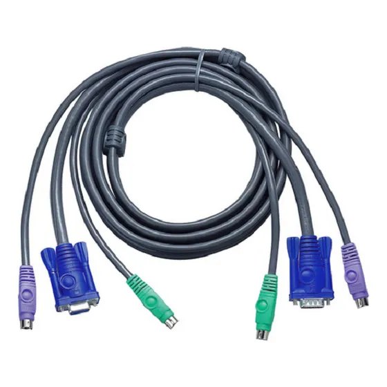 Set Cables Kvm Vcom Monitor Vga, Ps2 Mouse Y Teclado