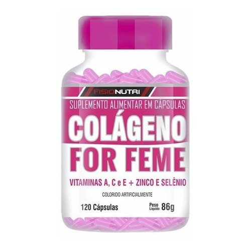 Colágeno Hidrolizado Vitaminas A C E Zinc For Feme 120 Cap
