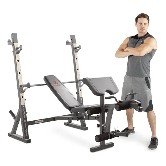 Marcy Olympic Weight Bench With Preacher Curl Pad And Leg