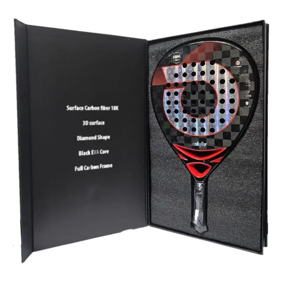Paleta Padel Odpro Elite Carbono 18k Softeva Roja 3d Estuche