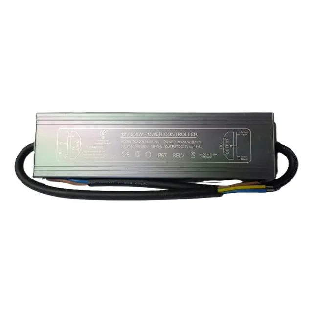  Fuente Poder 12v 200w 16.6a Transformador Ip67 Exterior 